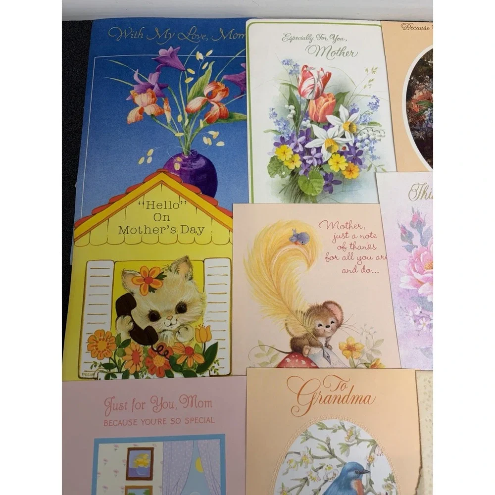 Vintage Mother's Day Greeting Cards Fronts ONLY Scrapbooking Crafts Lot of 50+